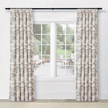 SOLSTICE WATERCOLOR CURTAIN PANEL IN GREIGE