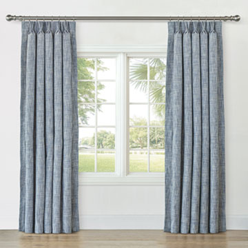 CAVILL TEXTURED CURTAIN PANEL IN GLACIER
