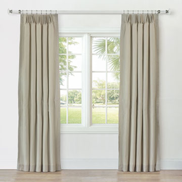 REVERIE STRIPED CURTAIN PANEL IN PEARL