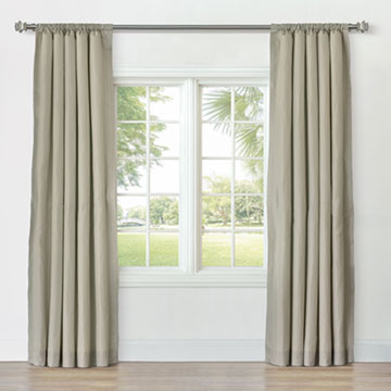 REVERIE STRIPED CURTAIN PANEL IN PEARL