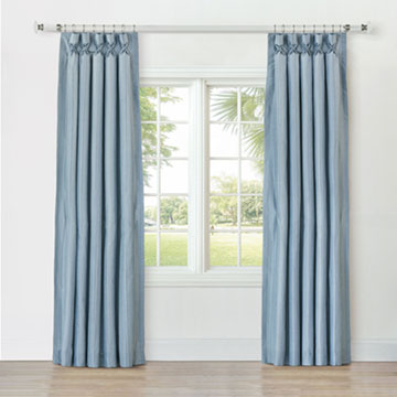 REVERIE STRIPED CURTAIN PANEL IN SAPPHIRE
