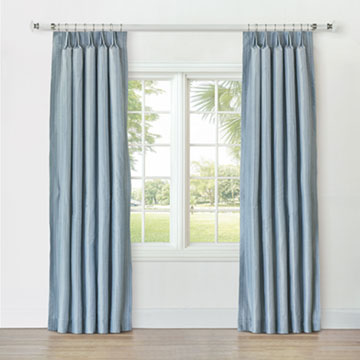REVERIE STRIPED CURTAIN PANEL IN SAPPHIRE