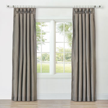 REVERIE STRIPED CURTAIN PANEL IN PEWTER