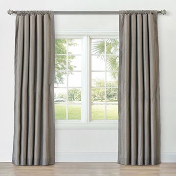 REVERIE STRIPED CURTAIN PANEL IN PEWTER