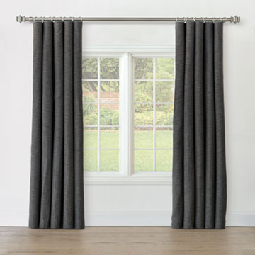 STERLING STRIE CURTAIN PANEL IN CHARCOAL