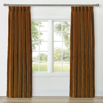 UMA VELVET CURTAIN PANEL IN GOLD