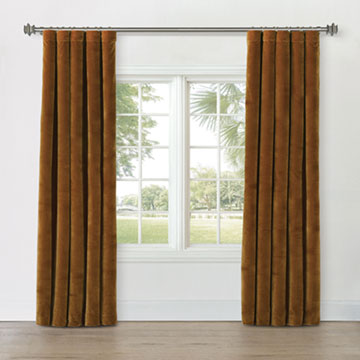 UMA VELVET CURTAIN PANEL IN GOLD