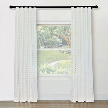 NEVADA ROD POCKET CURTAIN PANEL IN IVORY