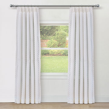 LILLA PINCH PLEAT CURTAIN PANEL IN WHITE