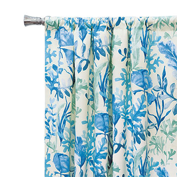 Olympia Azure Curtain Panel