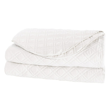 Coperta Diamond Quilted Coverlet in White