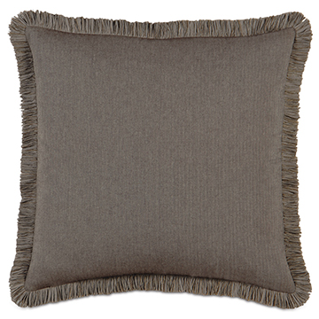 Flint Charcoal With Brush Fringe