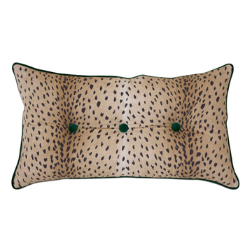 Sloane Button-Tufted Bolster in Shamrock
