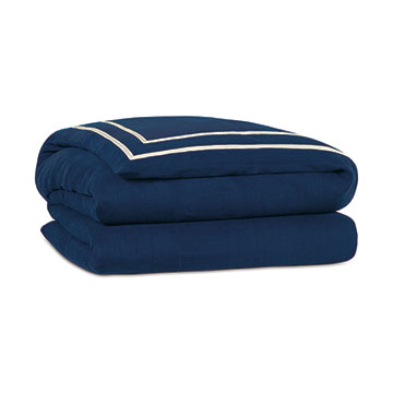 Resort Indigo Fret Duvet Cover