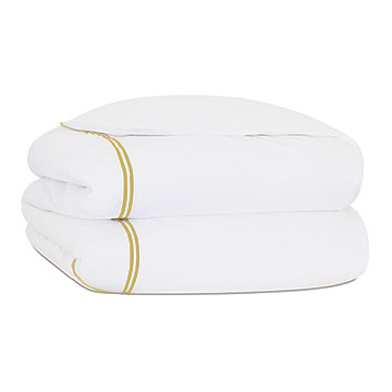 Enzo Satin Stitch Duvet Cover in Daffodil