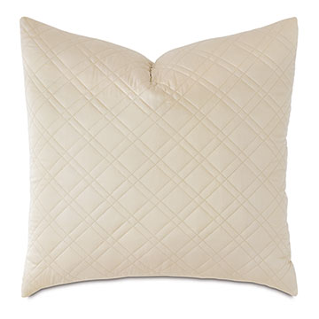 Coperta Diamond Quilted Euro Sham in Almond