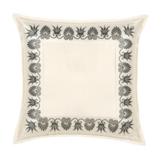 Anthemion Ivory/Black Euro Sham