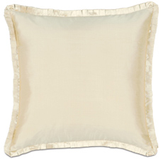 Serico Ivory With Lena Pleat Euro Sham