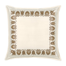 Anthemion Ivory/Brown Euro Sham