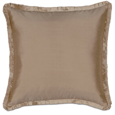 Serico Taupe With Lena Pleat Euro Sham