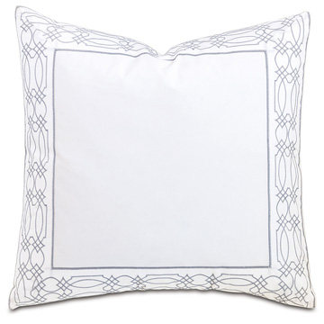 Nicola Embroidered Border Euro Sham in Gray