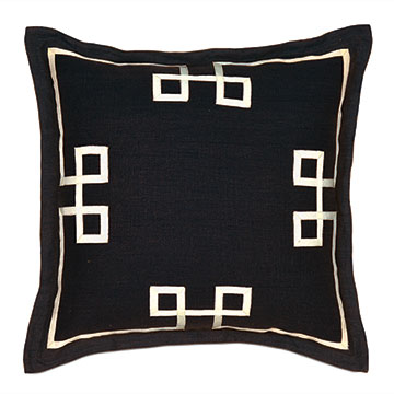 Resort Black Fret Euro Sham