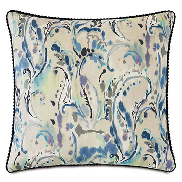 Tabitha Watercolor Paisley Euro Sham