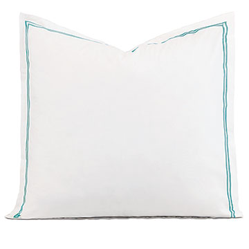 Enzo Satin Stitch Euro Sham In Aruba