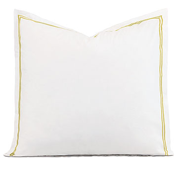 Enzo Satin Stitch Euro Sham in Daffodil