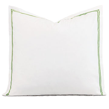 Enzo Satin Stitch Euro Sham In Emerald