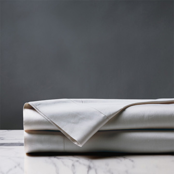 Deluca Sateen Flat Sheet in Silver