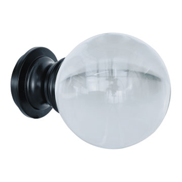 ACERO MATTE BLACK LUCITE BALL FINIAL PAIR
