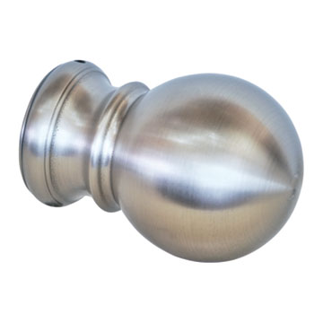 ACERO BRUSHED NICKEL METAL BALL FINIAL PAIR