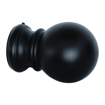 ACERO MATTE BLACK METAL BALL FINIAL PAIR