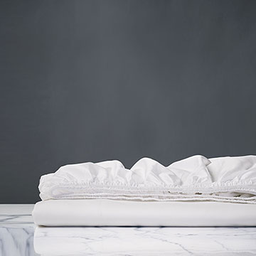 Fresco Sateen Fitted Sheet In White