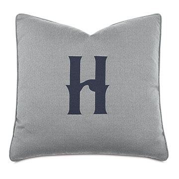 HIGGINS MONOGRAM DECORATIVE PILLOW