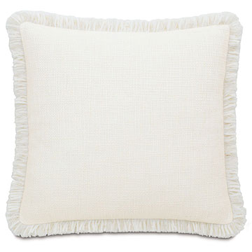 Portage White With Brush Fringe