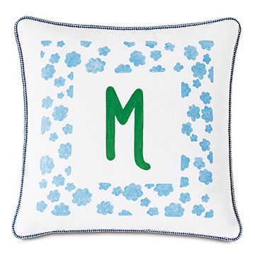 Hullabaloo Handpainted Monogram Decorative Pillow