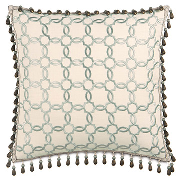 Verlaine Ocean With Beaded Trim