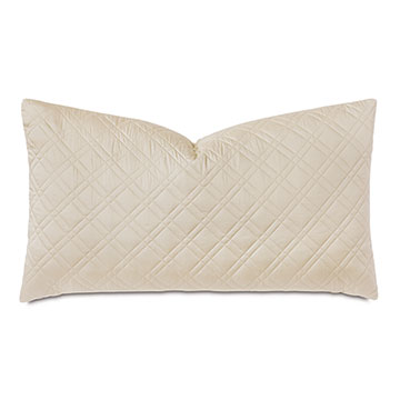 Coperta Diamond Quilted King Sham in Almond