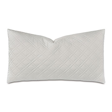 Coperta Diamond Quilted King Sham in Silver