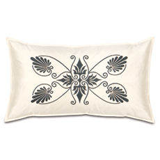 Anthemion Ivory/Black King Sham