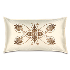 Anthemion Ivory/Brown King Sham