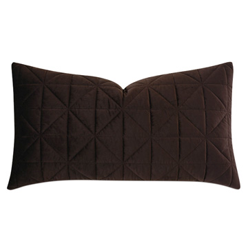 Nova Quilted Velvet King Sham in Cocoa