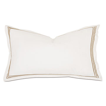 Tessa Satin Stitch King Sham in Ivory/Antique