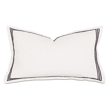 Tessa Satin Stitch King Sham in Ivory/Black