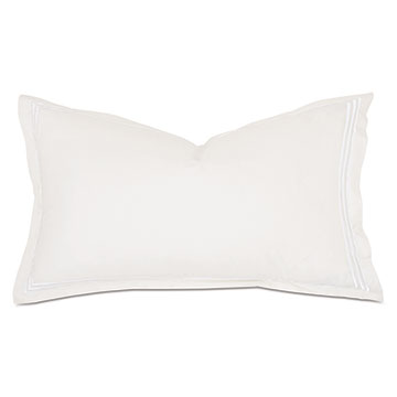 Tessa Satin Stitch King Sham in Ivory/White