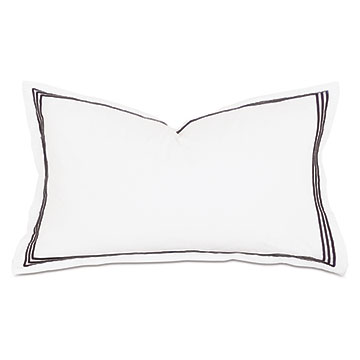 Tessa Satin Stitch King Sham in White/Black