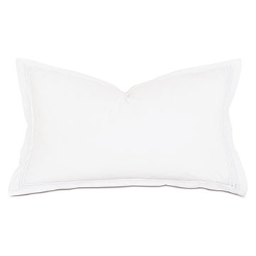 Tessa Satin Stitch King Sham in White/White