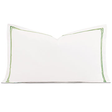 Enzo Satin Stitch King Sham In Emerald